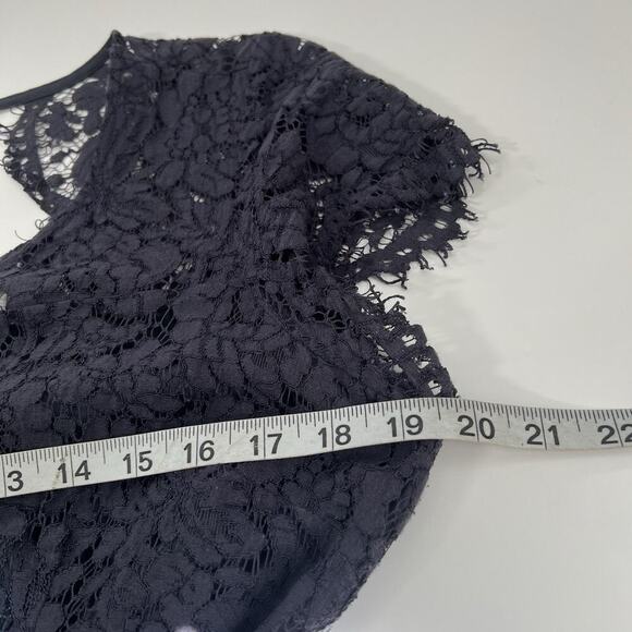 Jessica Simpson Maternity Blue Lace Overlay Dress Size Large Special Event Party - Picture 11 of 12